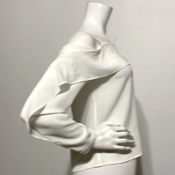 All Saints Cream Cold Shoulder Khan Blouse Top Size M - Picture 5 of 8